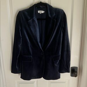 Molly Bracken Navy Velvet Blazer